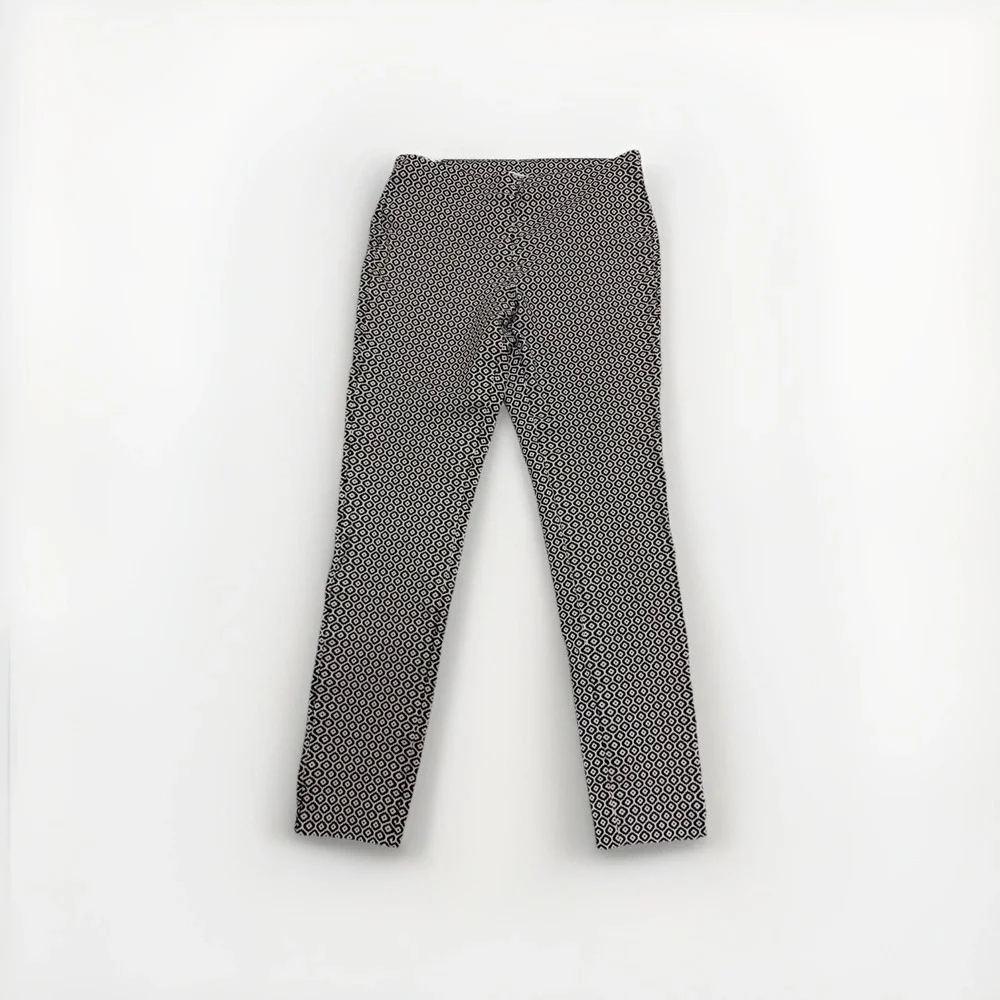 Michael Kors pull-on pants leggings white/black patterned, women's medium